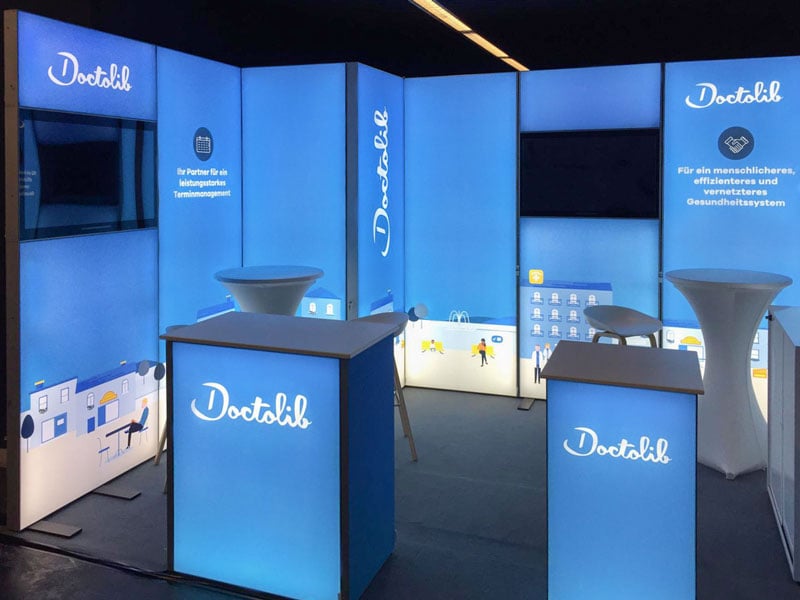 Doctolib LED Messestand LUMIN8