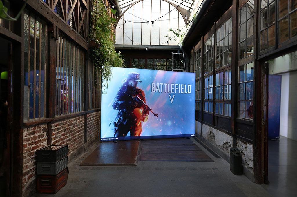 EA Producer Tour Battlefield V Paris LED Messestand LUMIN8