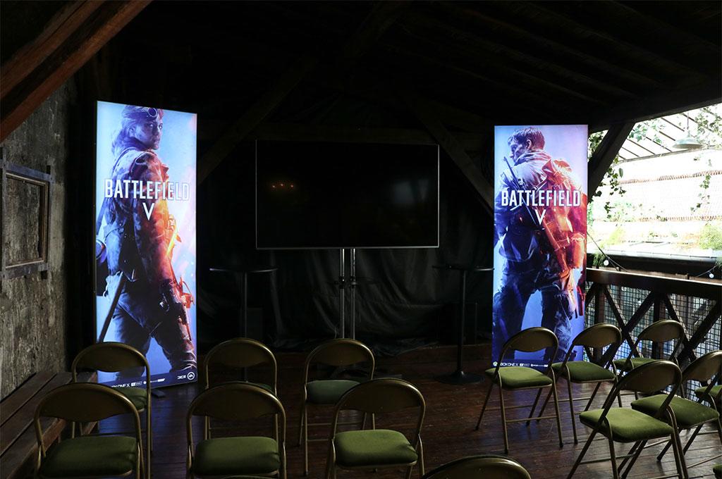 EA Producer Tour Battlefield V Paris LED Messestand LUMIN8