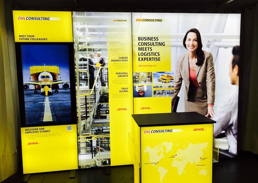 DHL LED Messestand LUMIN8