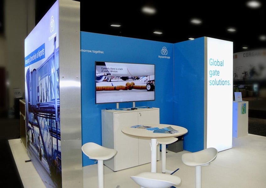 Thyssen Krupp LED Messestand LUMIN8