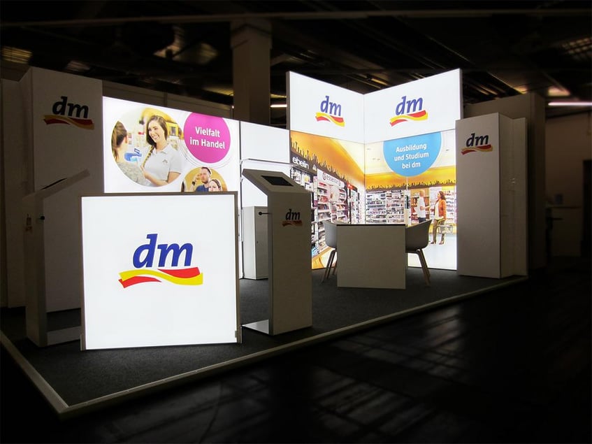 dm Drogeriemarkt Messestand bis 30qm
