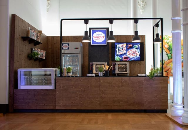 Nestlé Wagner Messestand konventioneller Messebau