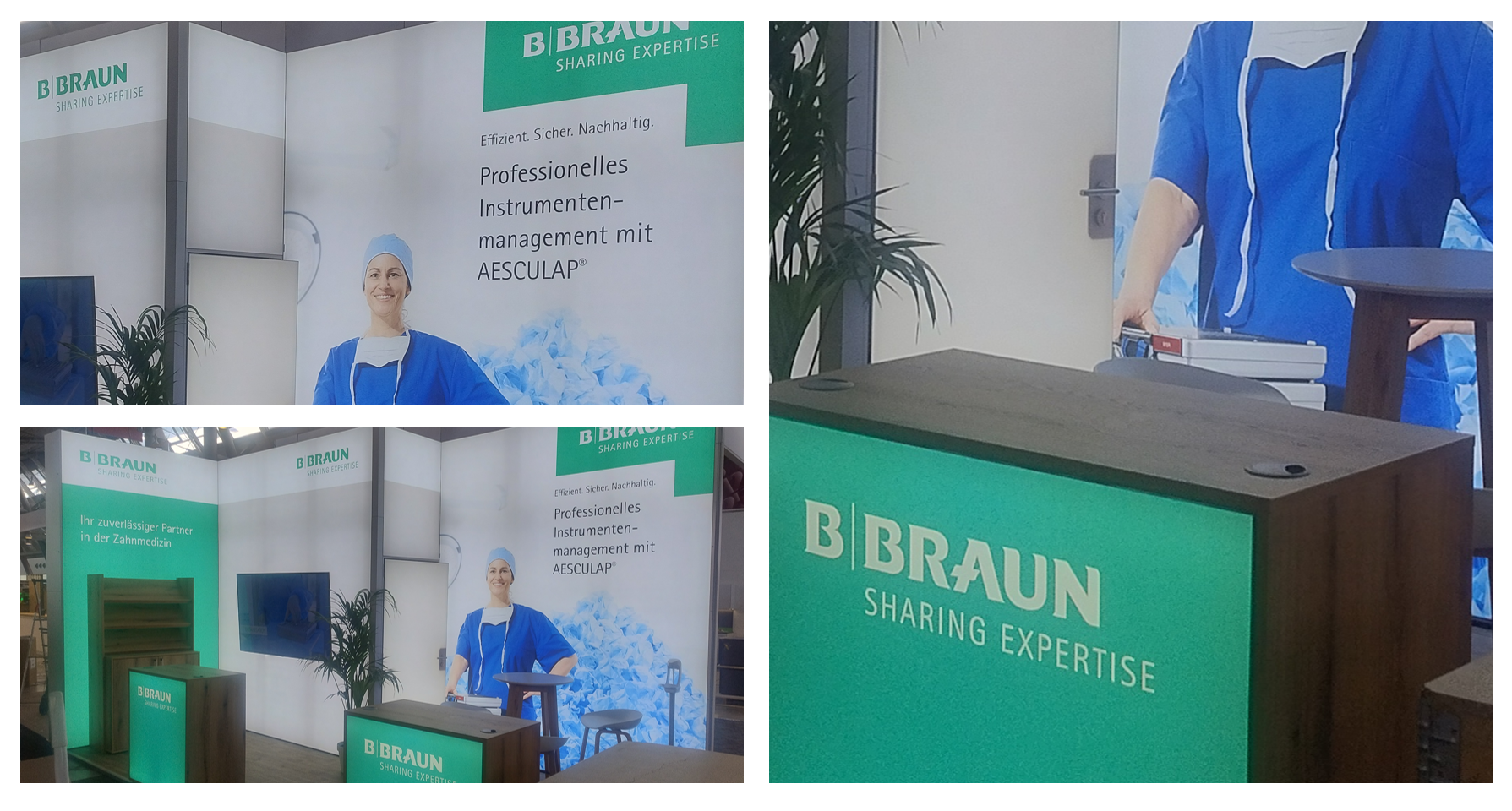 B. Braun @ Fachdental Südwest Stuttgart 2024 LA_CONCEPT wirmachenmesse LUMIN8