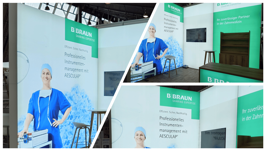 B.Braun @ Fachdental Südwest Stuttgart 2025 LA_CONCEPT_GmbH_Köln LUMIN_Messestand-1