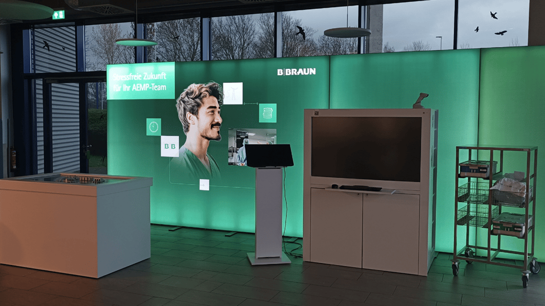 B.Braun @ Fachkonferenz AEMP der Zukunft Messestände LA_CONCEPT_GmbH_Köln LUMIN8_Messestand