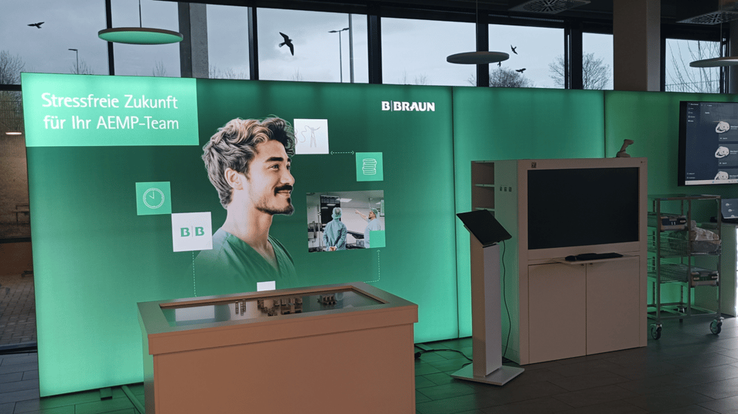 B.Braun @ Fachkonferenz AEMP der Zukunft Messestand LA_CONCEPT_GmbH_Köln LUMIN8_Messestände