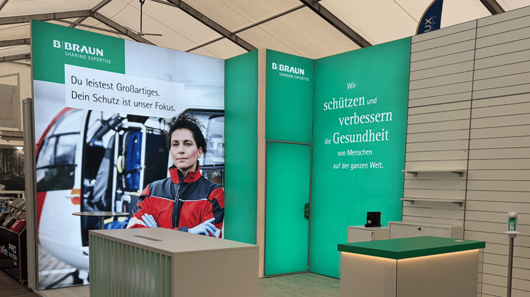 B.Braun @ Rettmobil 2026 LUMIN-Kreativ Messestand LA_CONCEPT_GmbH_Köln LUMINkreativ-Messestände