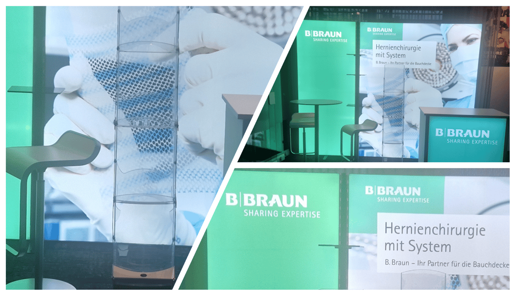 B.Braun mit LUMIN6-Messestand @ DHG Hernientage 2026 in Berlin LA_CONCEPT_GmbH_Köln LUMIN-6-Messestand wirmachenmesse
