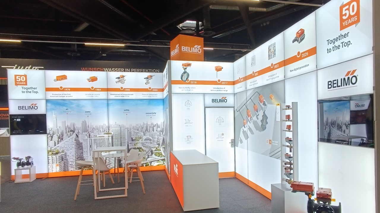 Belimo @ IFH Intherm 2026 LA_CONCEPT_GmbH_Köln LUMIN8-Messestand wirmachenmesse