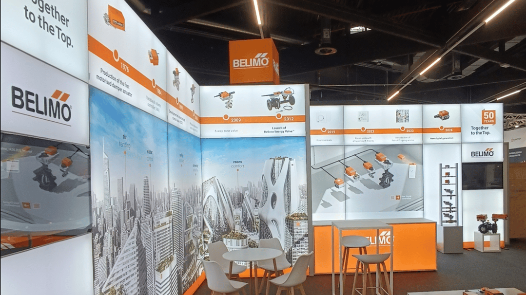 Belimo @ IFH Intherm 2026 LA_CONCEPT_GmbH_Köln LUMIN8-Messestand