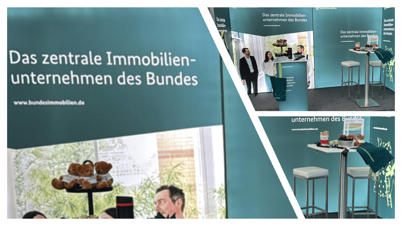 Bundesanstalt für Immobilienaufgaben (BImA) @ HOHO 2025 München mit LUMIN6_Messestand LA_CONCEPT