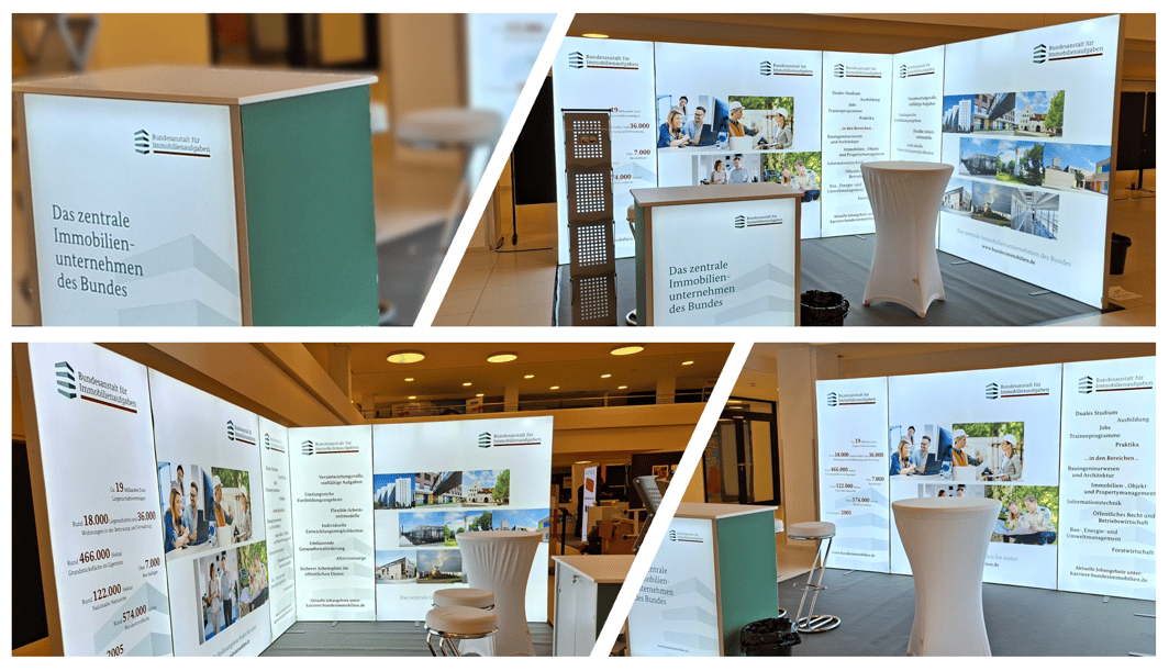 Bundesanstalt für Immobilienaufgaben (BImA) @ Karrieretag - Die Jobmesse 2025 in Koblenz mit LUMIN6_Messestand LA_CONCEPT