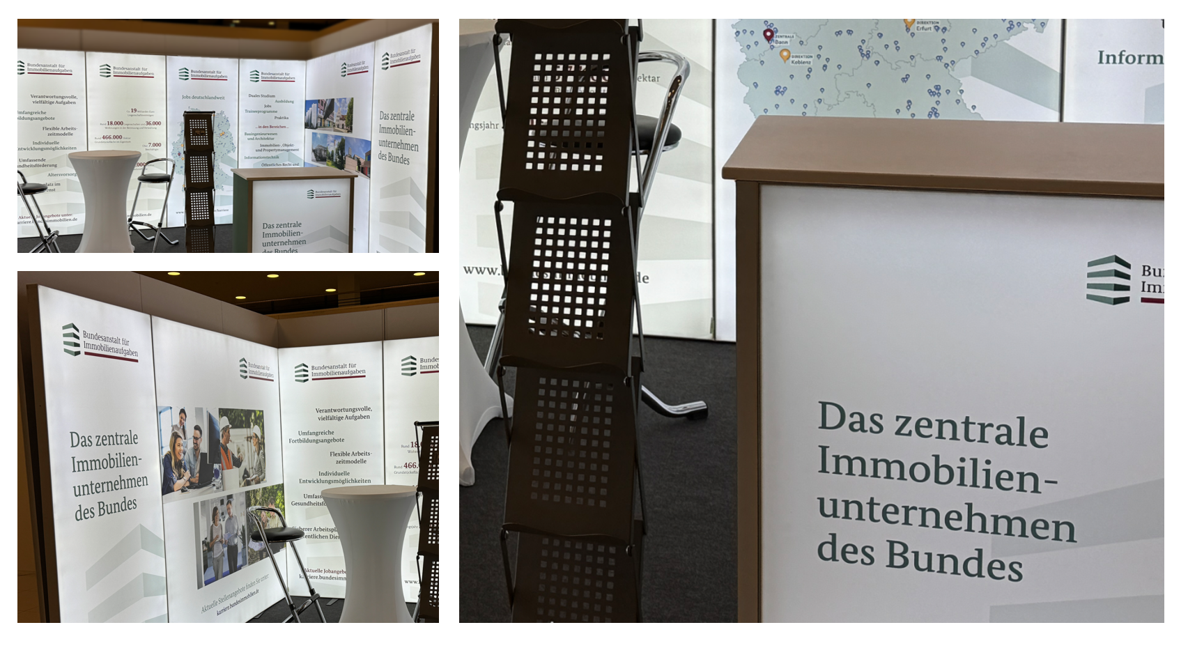Bundesanstalt für Immobilienaufgaben (BImA) mit LUMIN6 Messestand @ vocatium Koblenz 2025 LA_CONCEPT wirmachenmesse LA-CONCEPT