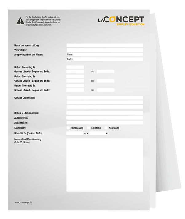 Messeplanung Checkliste