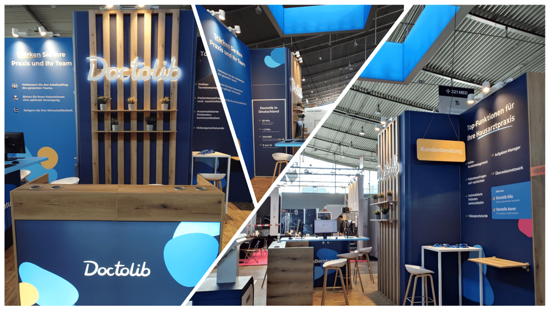 Doctolib @ medizin 2025 LA_CONCEPT_GmbH LUMIN-Kreativ-Messestand LA-CONCEPT LUMINkreativ