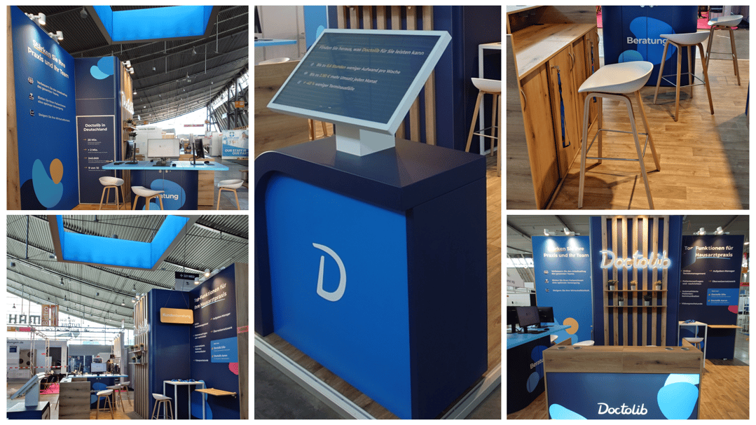 Doctolib @ medizin 2025 LA_CONCEPT_GmbH LUMIN_Kreativ Messestand LA-CONCEPT LUMINkreativ