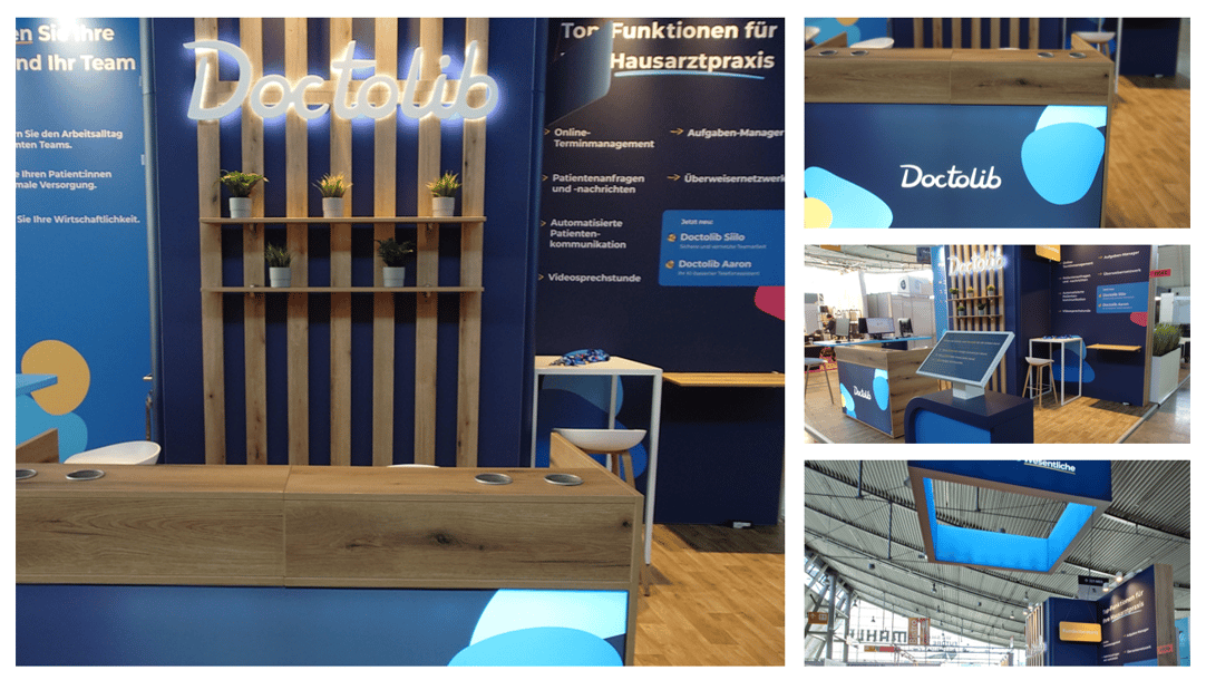 Doctolib @ medizin 2025 LA_CONCEPT_GmbH_Köln LUMIN_Kreativ Messestand wirmachenmesse LA-CONCEPT