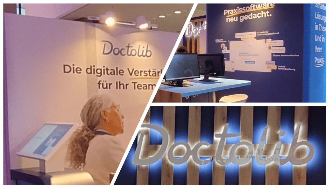 Doctolib mit LUMINkreativ Messestand @ HNO Kongress 2025 LA_CONCEPT Messestände LUMIN_Kreativ LA-CONCEPT-GmbH-Köln wirmachenmesse