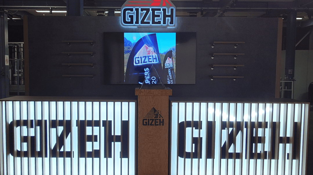 GIZEH @ Cannatrade 2024 Messestand LA_CONCEPT_GmbH Messestände_mieten