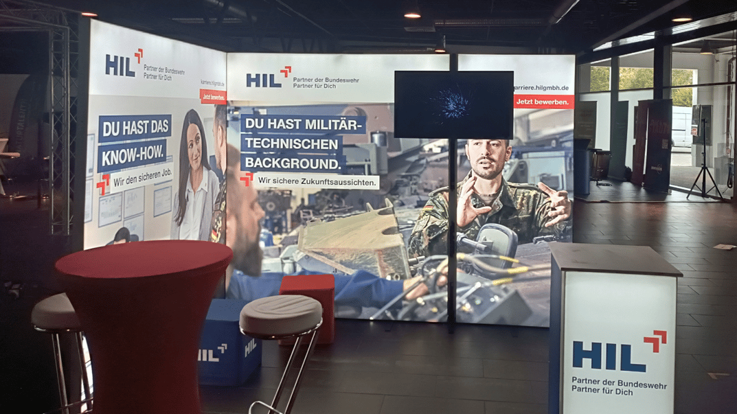 HIL Heeresinstandsetzungslogistik GmbH mit LUMIN6 Messestand @ Karrieretag Bonn 2025 LA_CONCEPT wirmachenmesse LA-CONCEPT-GmbH-Köln