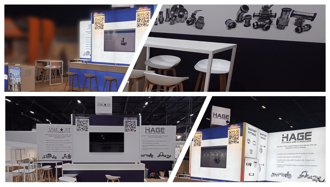 Hage_Fittings_und_Flanschen @ Stainless_Steel_World_2025 Messestand LA_CONCEPT_GmbH