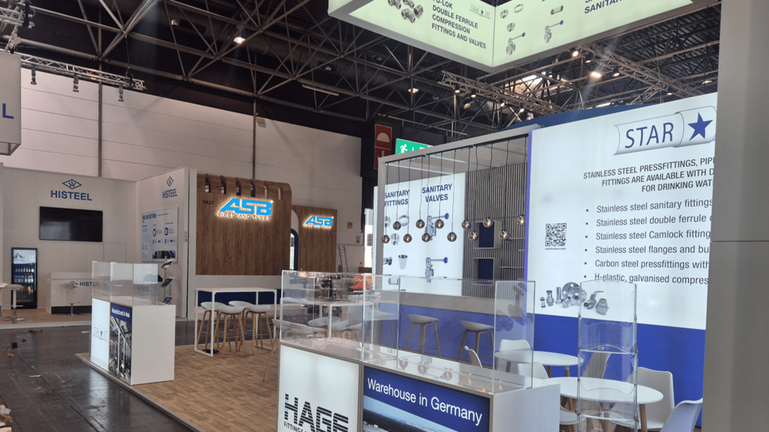 Hage_Fittings_und_Flanschen @ Tube 2026 Messestand LA_CONCEPT_GmbH_Köln