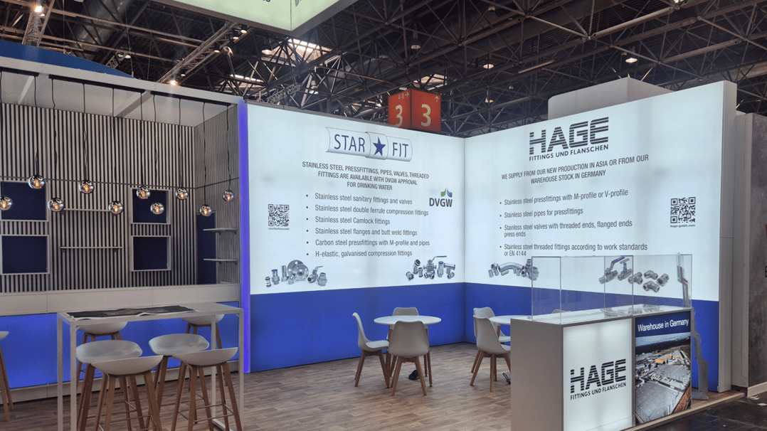 Hage_Fittings_und_Flanschen @ Tube_2026_Düsseldorf Messestand LA_CONCEPT_GmbH_Köln