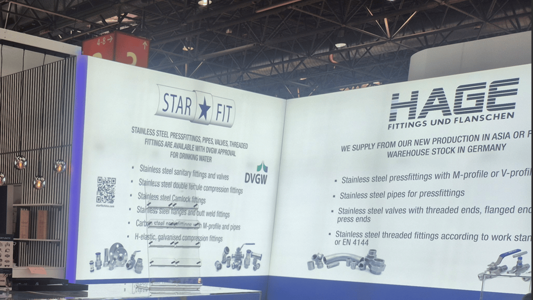 Hage_Fittings_und_Flanschen @ Tube_2026_Düsseldorf Messestand LUMINKreativ LA_CONCEPT_GmbH_Köln