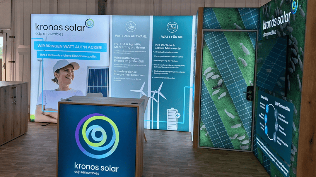 Kronos Solar Projekts GmbH @ DLG Feldtage 2026 Miet-Messestand von LA_CONCEPT_GmbH_Köln LUMIN8 Miet Messestand