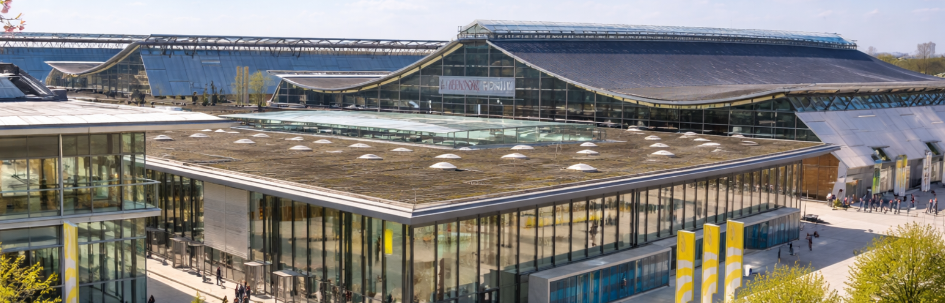 Messe in Stuttgart an einem Frühlingstag Messe in Stuttgart an einem Frühlingstag