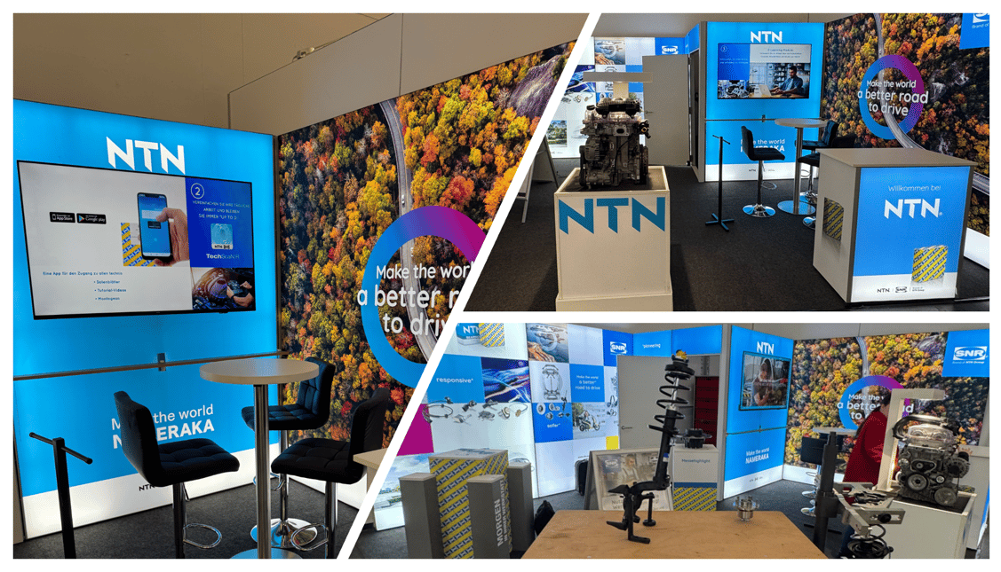 NTN Wälzlager @ WM Werkstattmesse 2025 in München LA_CONCEPT_GmbH Messestand LUMIN8 LA-CONCEPT