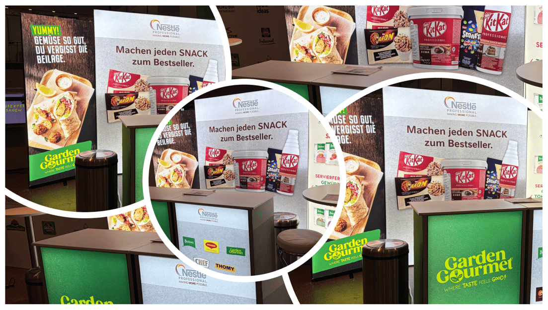 Nestlé Professional mit LUMIN6 Messestand & STAGEMee @ foodservice snackday 2025 LA_CONCEPT_GmbH_Köln wirmachenmesse