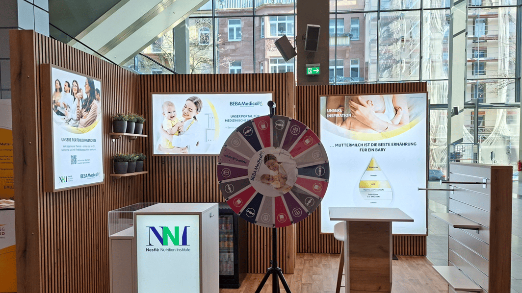 Nestle Nutrition @ Geburtshilfe im Dialog 2026 Messestände LA_CONCEPT_GmbH LUMIN_kreativ_Messestand