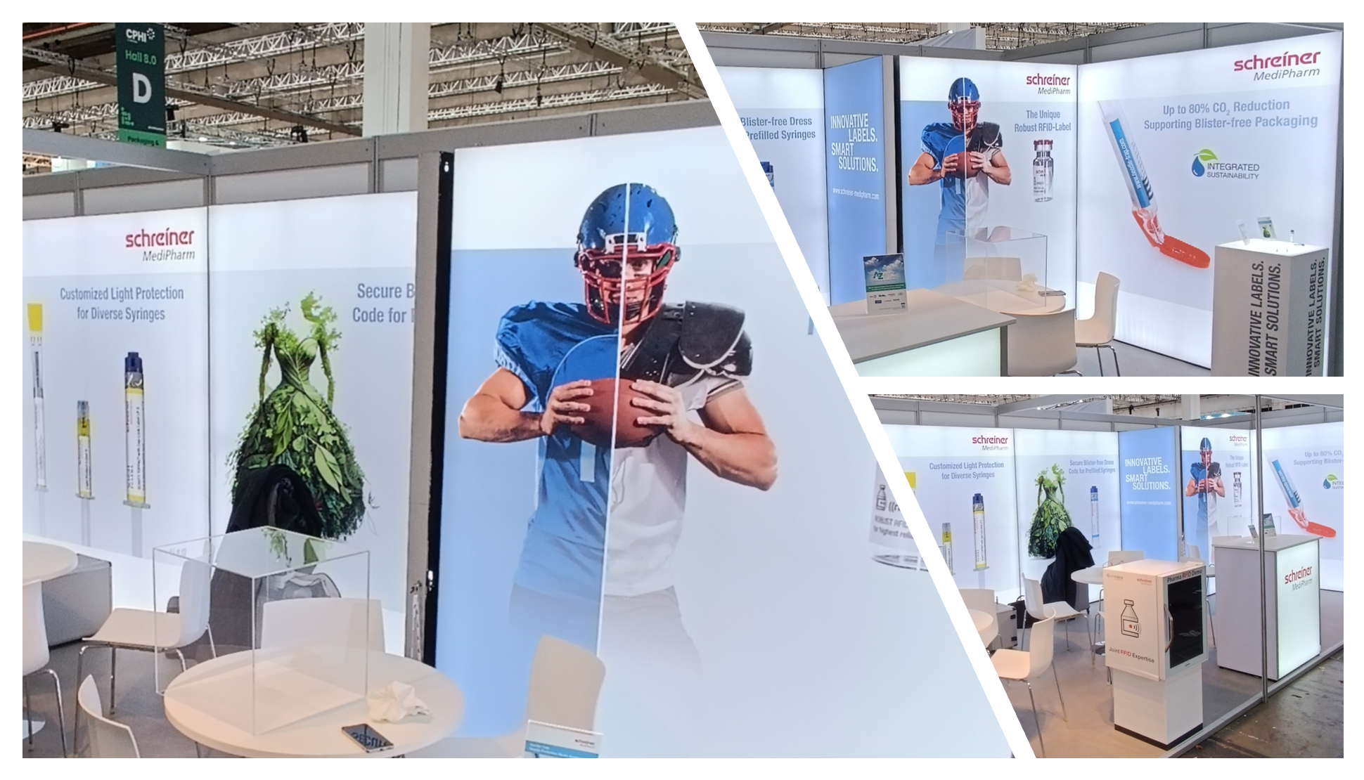 Schreiner Group mit LUMIN8_Messestand @ CPHI_2025 LA-CONCEPT-GmbH-Köln LUMIN8 Messestand wirmachenmesse