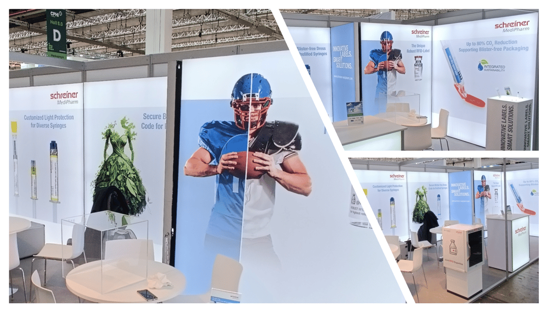 Schreiner Group mit LUMIN8_Messestand @ CPHI_2025 LA-CONCEPT-GmbH-Köln LUMIN8 Messestand wirmachenmesse