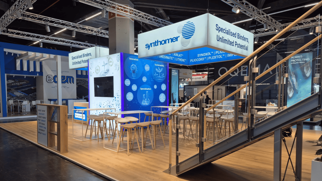 Synthomer @ European_Coatings_Show_2025 Nürnberg Messestand LA_CONCEPT_GmbH_Köln wirmachenmesse