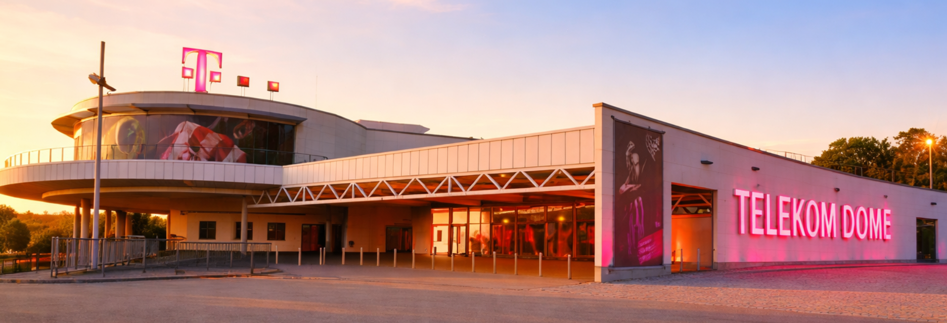 TELEKOM Dome in Bonn an einem Frühlingsmorgen