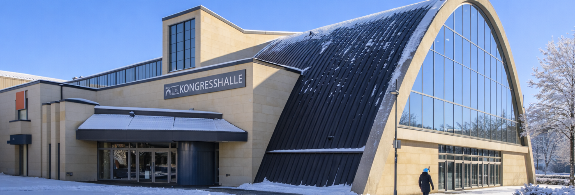 Weser-Ems-Hallen Oldenburg im Winter