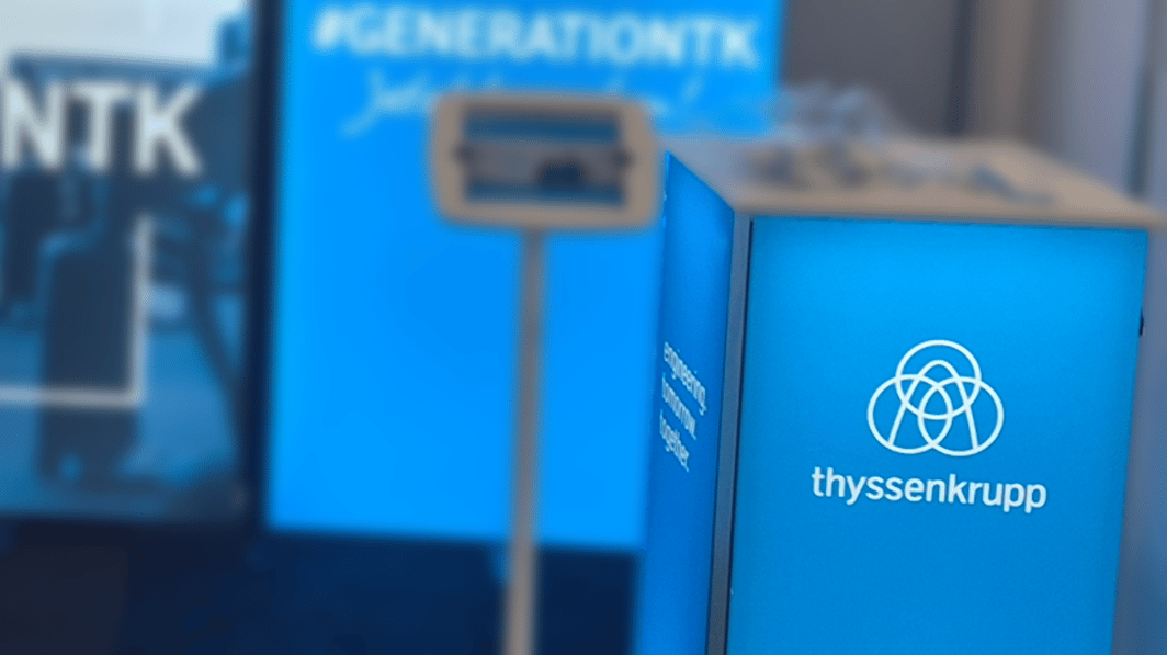 thyssenkrupp AG mit LUMIN6-Messestand LA_CONCEPT_GmbH