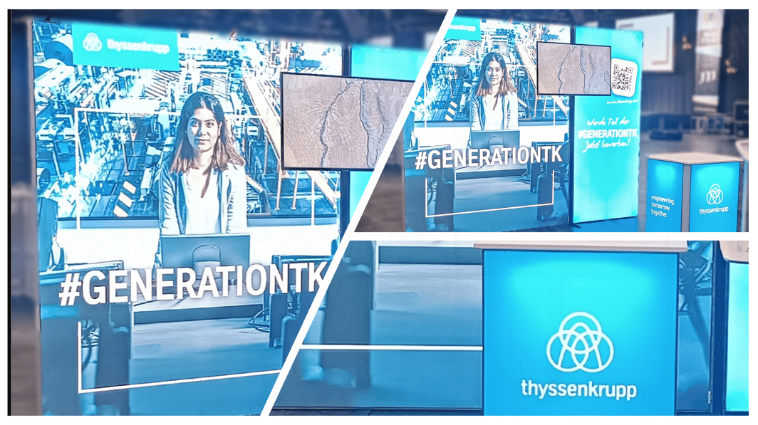 thyssenkrupp AG mit LUMIN6_Messestand @ Absolventenkongress Köln 2025 LA_CONCEPT_GmbH
