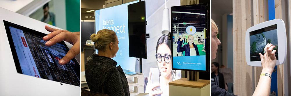 Digitale Interaktionen am Messestand laden zum Mitmachen ein