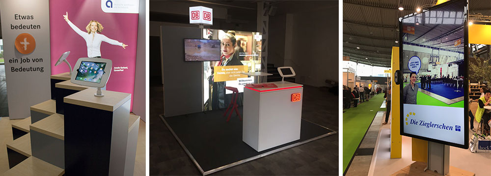 Tablets, Touchscreens oder Augmented Reality am Messestand sind ein toller Besuchermagnet