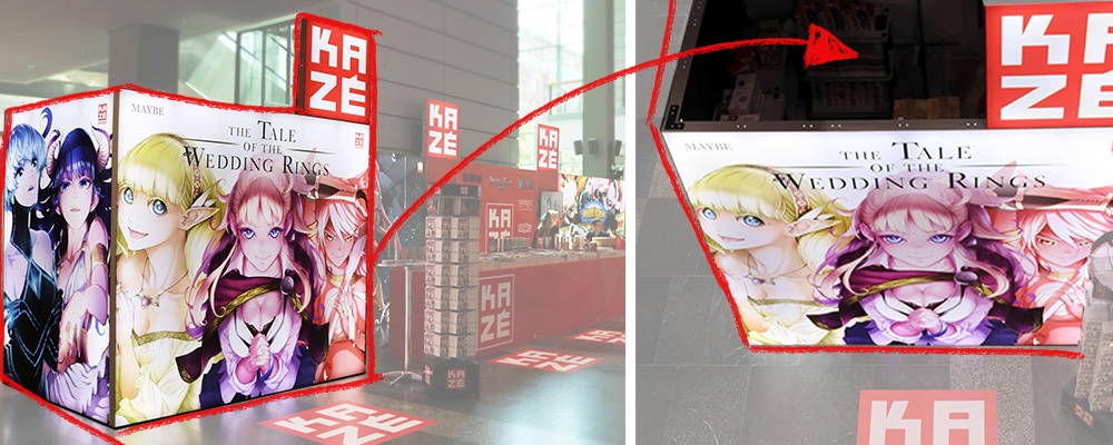 Stabile Messetheke mit viel Stauraum