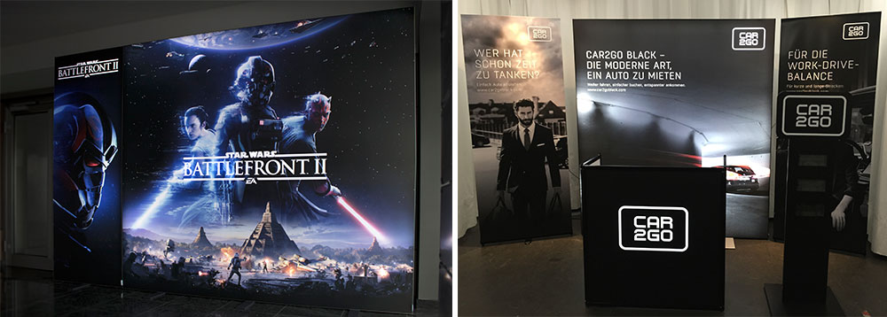 Dunkle Motive mit Ihrem LED Messestand erstrahlen lassen