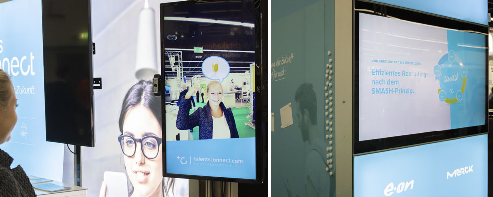 Besuchermagnet am Messestand - Das Sensape und TV Modul für interaktive Inhalte