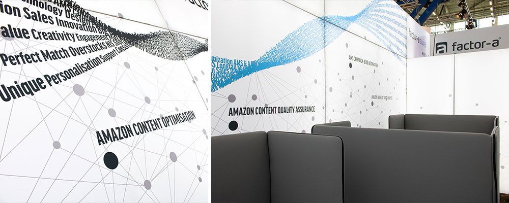 Detail-und Kontrastreiche Drucke sind die perfekte Gestaltung für einen LED-Messestand