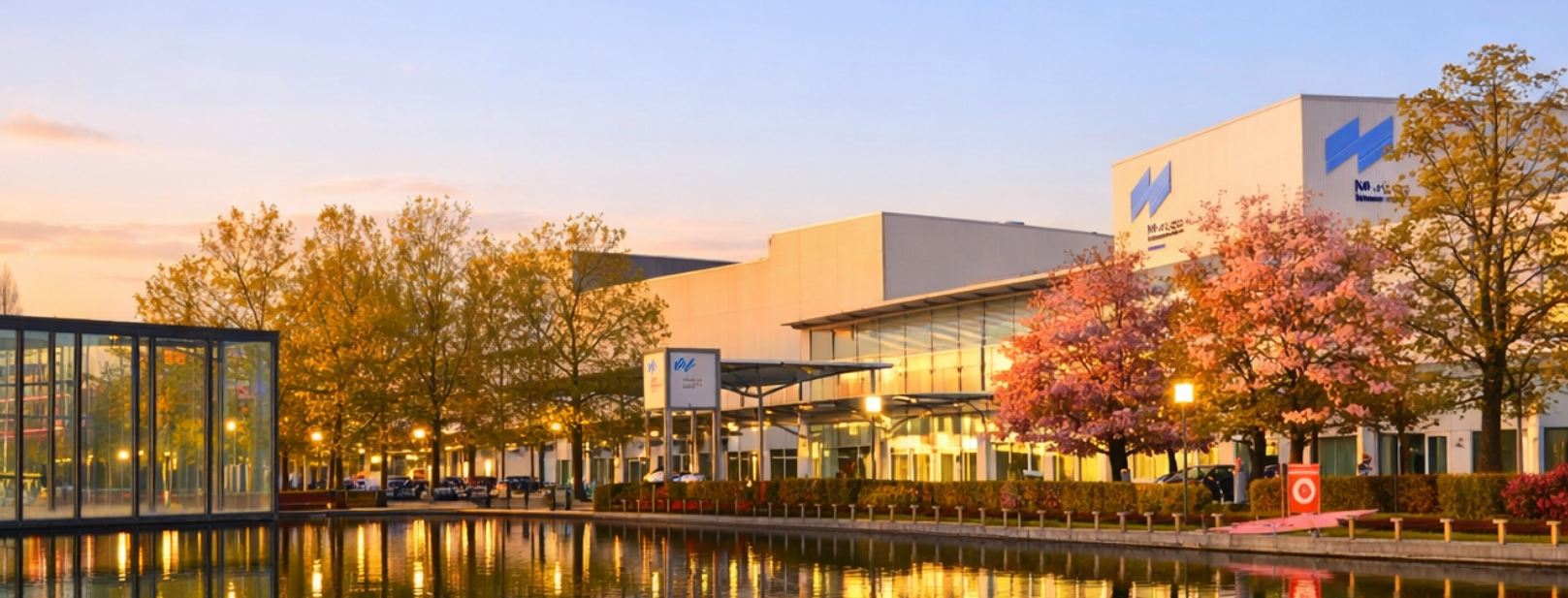 Die Messe in München an einem Frühlingstag
