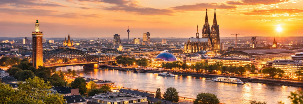 Köln an einem Frühlingsabend