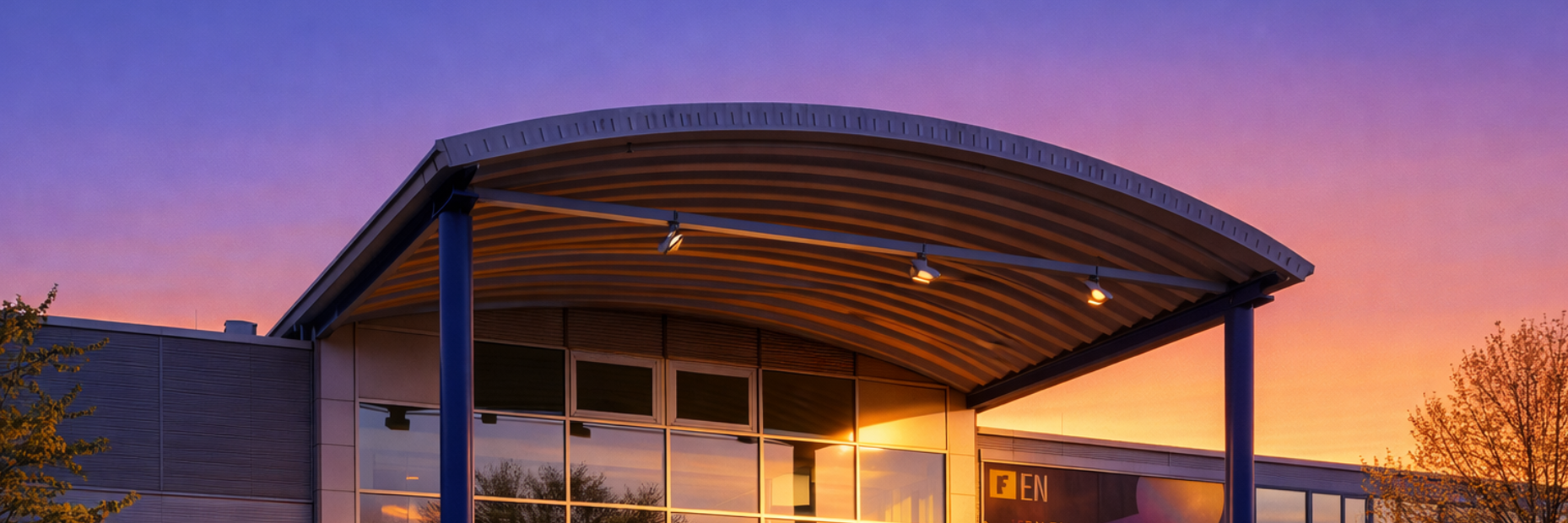 Messe Cottbus an einem Frühlingsabend